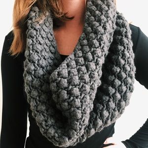 Gray infinity scarf